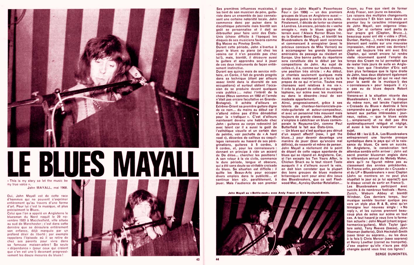 John Mayall, dans R&F n°20